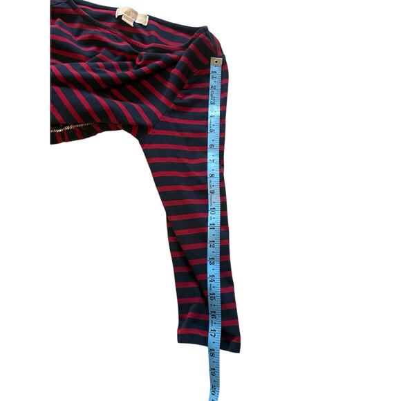 MICHAEL Michael Kors 3/4 sleeve ruched striped shirt - medium - Picture 7 of 8